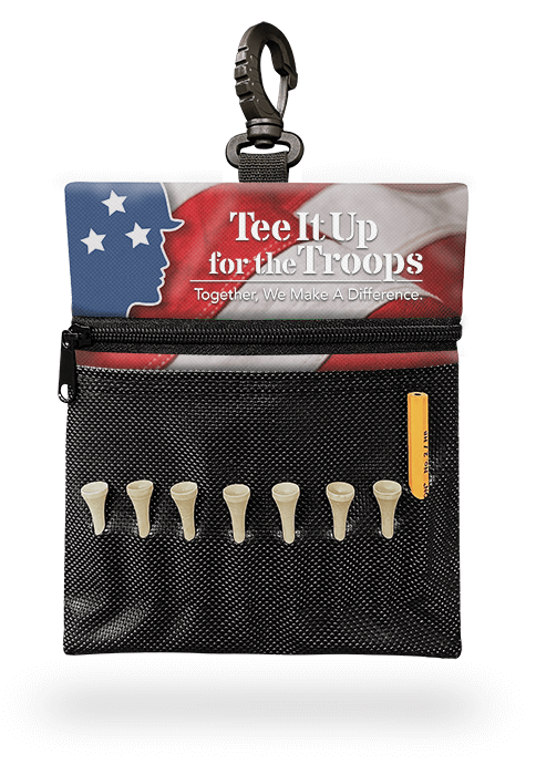 Tee It Up For The Troops - Front of Golf Tournament Player Pouch